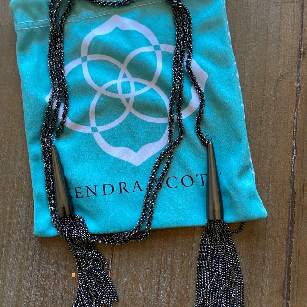 Kendra Scott Phara Necklace in Gunmetal